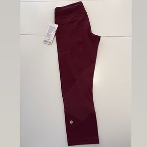 lululemon | Pace Rival Crop 22” | Size 8 | color: Garnet